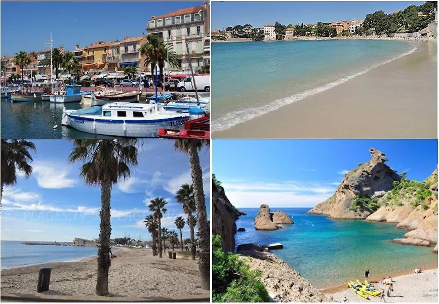 T2, Jardin, Veranda Chambre, Climatisation, Parking Privatif, Proche A Pied Centre, Plage, Gare, Pour 3 Adultes Ou 2 Adultes Avec 2 Enfants Bandol 0*,  Frankrijk